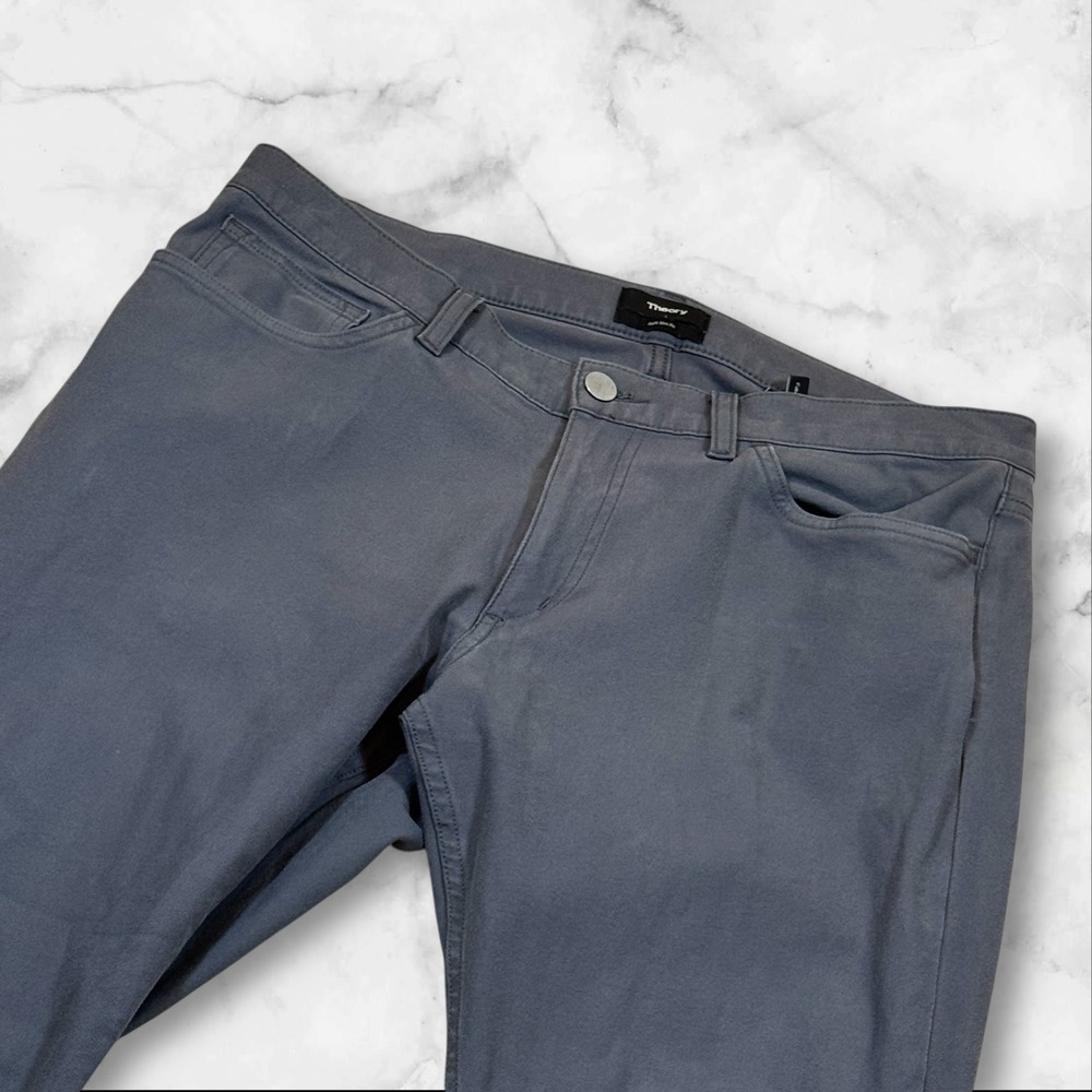 Theory Raffi Slim Fit Men's Pants Charcoal Gray Size 34 Stretch neoteric twill